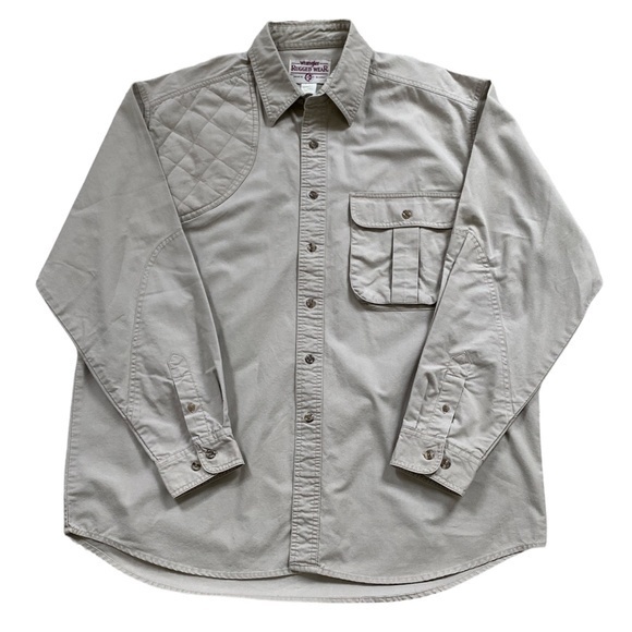 VINTAGE Wrangler‎ Rugged Wear Khaki Shirt Sz. 2XL - Picture 1 of 14